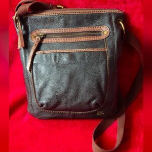 The Sak Ventura Black & Brown Leather Crossbody Bag